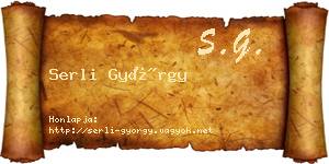 Serli György névjegykártya