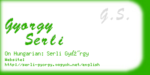 gyorgy serli business card